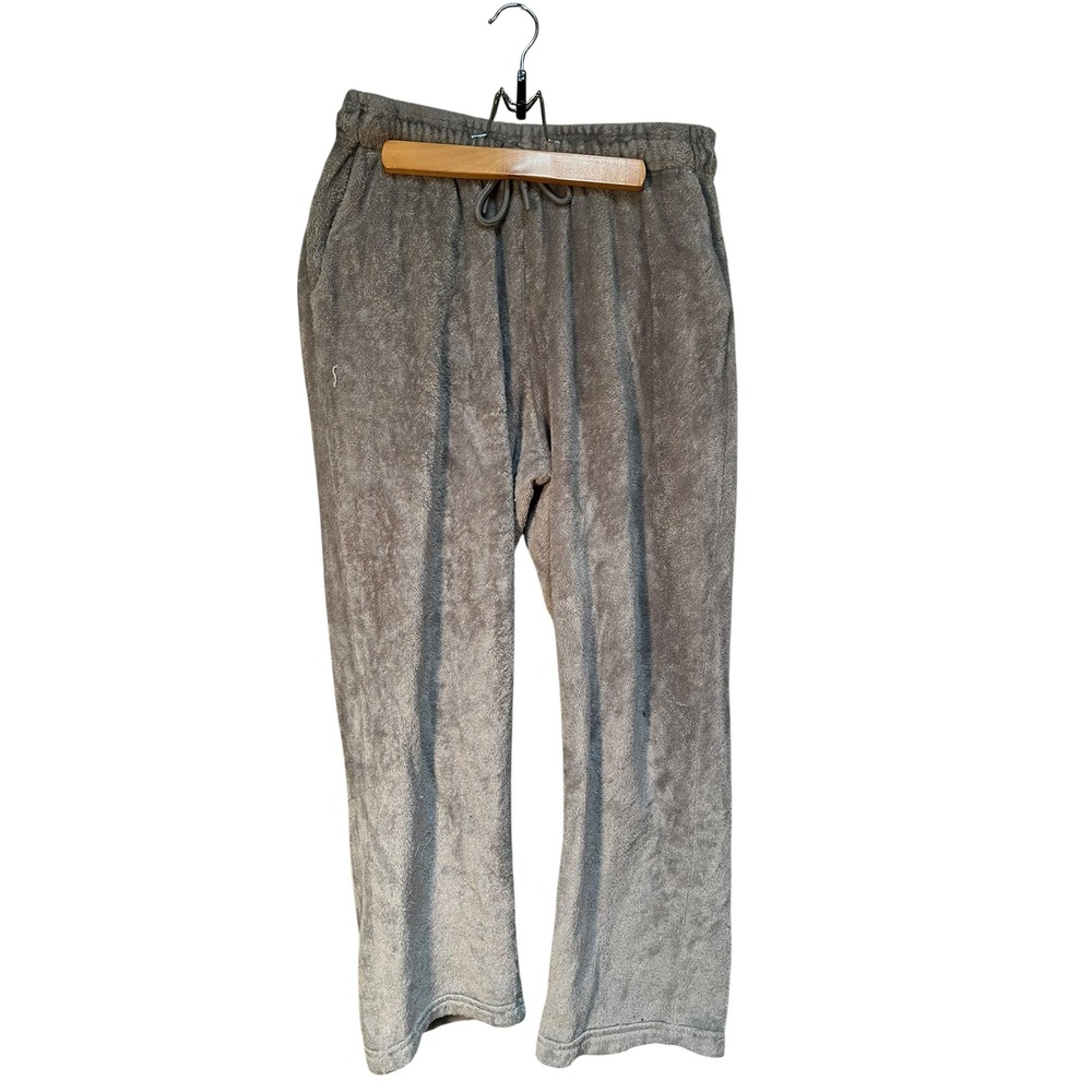 Free Haven Womens Sz Large Plush Sweatpants Lounge Pants Light Gray Straight Leg